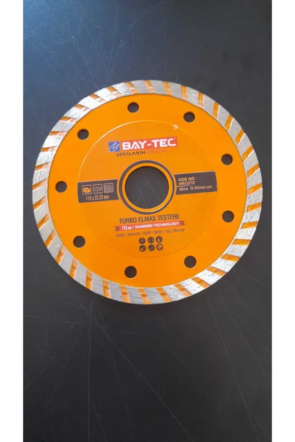 Bay-tec Turbo Elmas Testere 115 mm MK0270 - Görsel 1