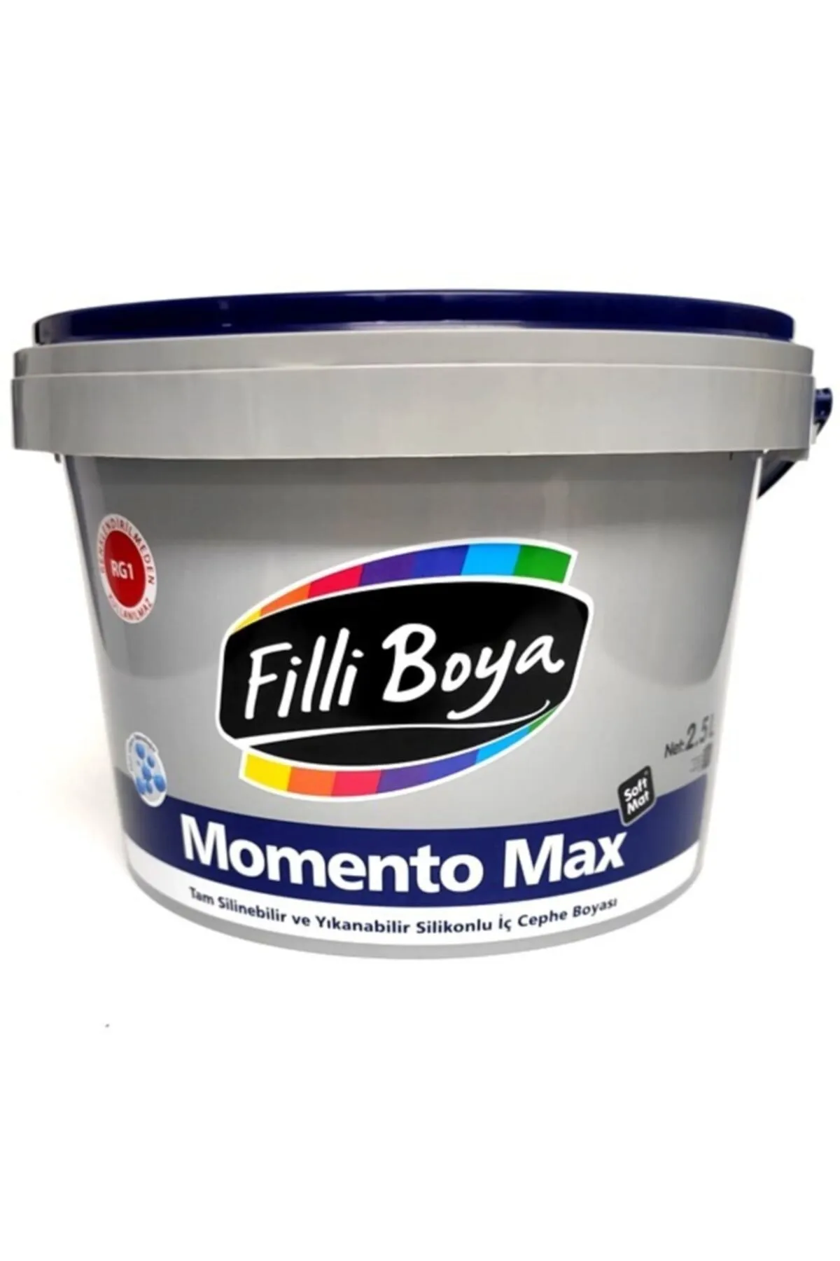 Filli Boya Momento Max Andezit 35 2.5 lt Silikonlu Silinebilir İç Cephe Boyası - Görsel 1