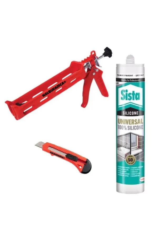 Sista Silikon Tabancası ve Maket Bıçağı - Görsel 1