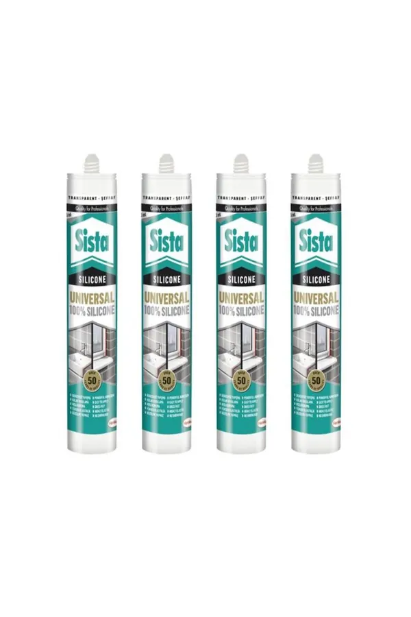 Sista Üniversal Şeffaf Silikon 280 ml (4 Adet) - Görsel 1